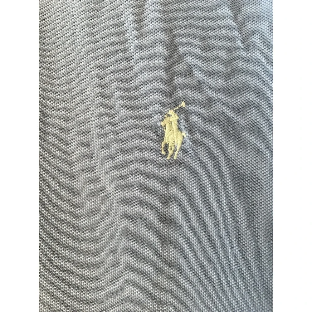 Ralph Lauren Polo Shirt Men's Blue 2XB Classic-Fit Light Yellow‎ Pony Logo